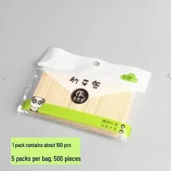 500 одноразовых бамбуковых зубочисток с двумя головками для фруктов и домашнего хозяйства