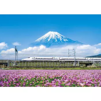 500 piece jigsaw puzzle Astragalus flowers and Mt. Fuji (Shizuoka) (38x53cm)