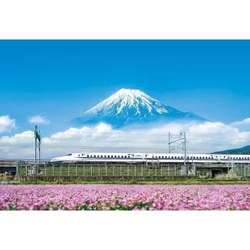 500 piece jigsaw puzzle Astragalus flowers and Mt. Fuji (Shizuoka) Compact piece (26x38cm)