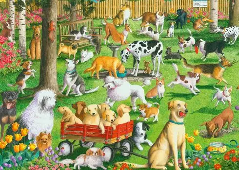 500 Piece Jigsaw Puzzle At the Dog Park x 51 (69 cm)
