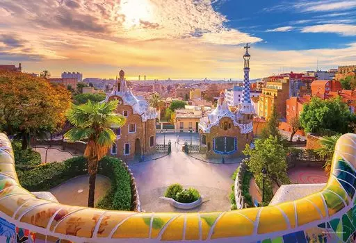 500 Piece Jigsaw Puzzle Barcelona Park Guell Compact Piece (Spain) (26x38cm)