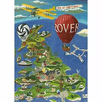 500 Piece Jigsaw Puzzle British Road Map (38x53cm)
