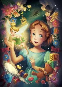 Пазл из 500 деталей Disney Trails of Light Bell (Тинкер и Венди) [Светящаяся головоломка] (35x49см)