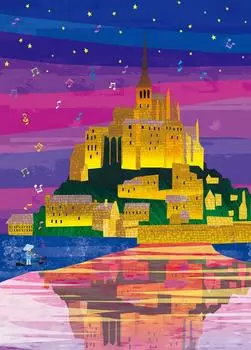500 Piece Jigsaw Puzzle Fairy Tale Art Mont Saint Michel (38x53cm)
