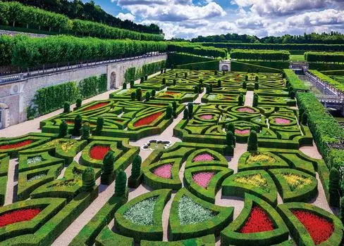 500 Piece Jigsaw Puzzle Flower Garden of Chateau de Villandry (38x53cm)