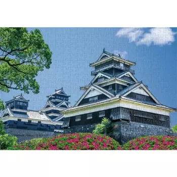 500 piece jigsaw puzzle Kumamoto Castle in bloom with azaleas (Kumamoto) (38 x 53cm)