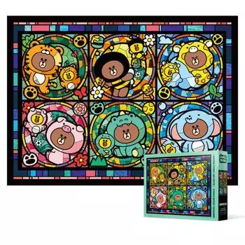 500 Piece Jigsaw Puzzle - Line Friends Jungle Brown, popular Korean puzzle