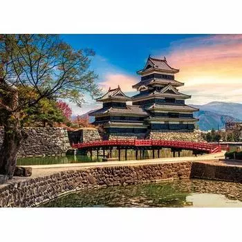 500 Piece Jigsaw Puzzle Matsumoto Castle standing in the sunset (Nagano) (38x53cm)