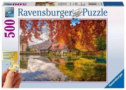 500 piece jigsaw puzzle Pieceful Mill am Blautopf x 46 Mhle (61 cm)