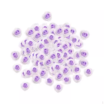 500 Pieces Artificial Flowers DIY Craft Mother Day Flower Arrangement Foam Fake Roses фиолетовый