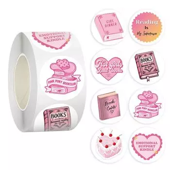 500 рулонов наклеек, наклейки с рисунком для чтения, самоклеящиеся этикетки, наклейки для конвертов, открыток для поделок, подарков, принадлежностей для вечеринок, набор наклеек для девочек и подростков One Size