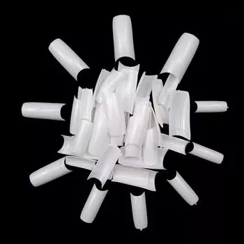 500 шт., 10 размеров, белые накладные ногти во французском стиле, акриловые УФ-гелевые кончики для ногтей, инструменты для салона «сделай сам» белый