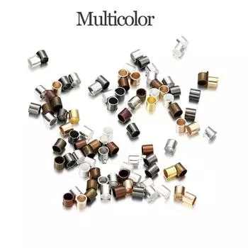 500 шт. 1,5 2,0 2,5 мм Золотая Медная Трубка Обжимные Концы Бусины Пробка Проставки Бусины Для Изготовления Ювелирных Изделий Фурнитура Ожерелье 1.5mm