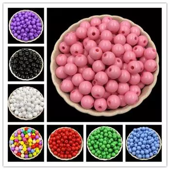 500 шт. 4 мм свободные бусины, модные акриловые круглые бусины для изготовления браслетов своими руками, аксессуары для изготовления ожерелья оранжевый