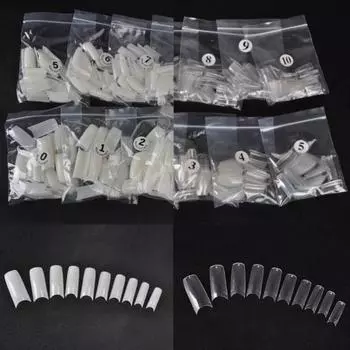 500 шт акриловые французские накладные ногти для наращивания ногтей УФ-гелем для маникюра для женщин Nature