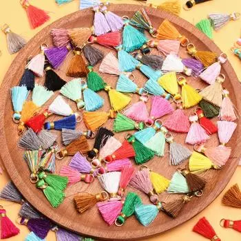 500 шт., аксессуары для волос с бахромой, материалы ручной работы, маленькие петли с кисточками, ювелирные аксессуары, золотая нить, модные серьги «сделай сам»