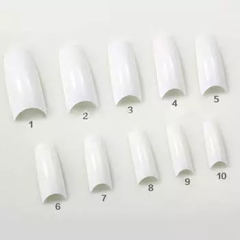 500 шт. белых накладных ногтей для французского акрилового дизайна ногтей