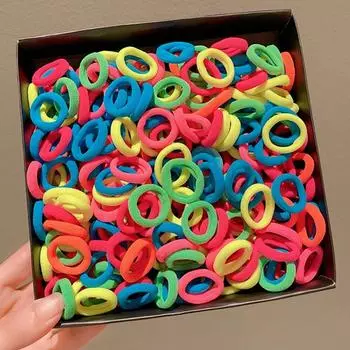 500 шт., цветные нейлоновые эластичные ленты для волос для женщин и девочек, маленькая резинка для волос с хвостиком, резинки для волос, аксессуары для волос 500PCS