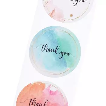 500 шт цветочные наклейки «спасибо» клейкие этикетки для печати бизнес-стикеры