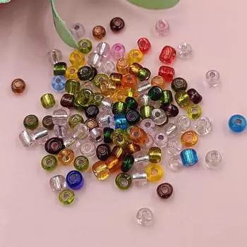 500 шт. для изготовления ювелирных изделий, 4 мм, серьги «сделай сам», ожерелье, браслет, свободные бусины-разделители, очаровательные стеклянные бусины, разноцветные разноцветные разноцветный