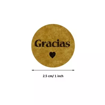 500 шт. Gracias испанские благодарственные наклейки самоклеящиеся крафт-бирки наклейки упаковка для выпечки наклейки скрапбукинг наклейки