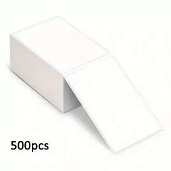 500 шт. Этикетки, 10 см х 15 см/4 х 6 Этикетки для прямой термопечати, фальцованные этикетки для транспортной упаковки, перфорированные белые почтовые этикетки 15 10CM белый