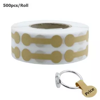 500 шт., крафт-бумага, наклейки для ювелирных изделий, пустой размер, этикетка с ценой, бирки для ювелирных изделий, сережек, колец, ожерелья, браслета коричневый древесины