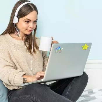 500 шт. красочные наклейки со звездами для детей, награда для школьных классов, клейкие голографические наклейки со звездами для учителей, сделай сам