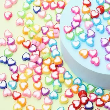500 шт. кулон сердце акрил мода 4*8 мм DIY аксессуары свободные бусины изготовление ювелирных изделий оптом брелок серьги ожерелье браслет ручной ремесло