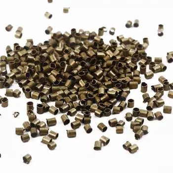 500 шт./лот, 1,5/2,0 мм, бусины для браслета ручной работы, позиционирующие бусины, прямая трубка, круглая трубка, разделительные бусины для DIY, ожерелья, браслетов, ювелирных аксессуаров 1.5mm 500pcs/lot бронзовый