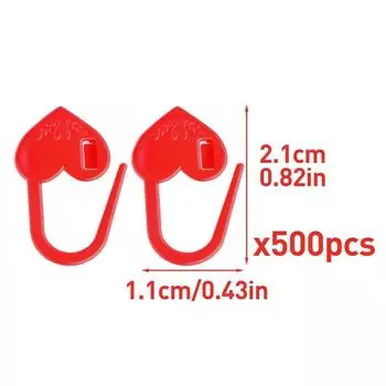 500 шт. маркеры для вязания в форме сердца зажимы для вязания крючком стежки для вязания крючком для рукоделия пластиковые английские булавки