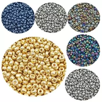 500 шт., металлические цветные аксессуары для самостоятельного изготовления, стеклянные бусины-разделители, чешские стеклянные бусины, позолоченные, размер 4 мм, для изготовления ювелирных изделий, новые красочные, креативные, ретро Khaki
