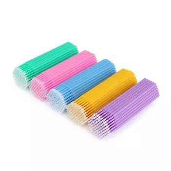 500 шт. микроватных палочек, одноразовые микро для макияжа и личной гигиены, косметическая кисточка, микротампоны, ногти, подводка для глаз (Диаметр головки: 2.0mm) фиолетовый