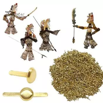 500 шт. мини-гвоздиков с металлическим покрытием, круглые бумажные застежки для бумажного творчества, скрапбукинга, проектов своими руками, декоративные принадлежности кофейный/бронзовый