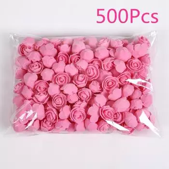 500 шт., мишка 3 см, розы из пенопласта, свадебный декоративный рождественский декор для дома, коробка подарков своими руками, искусственные цветы чёрный