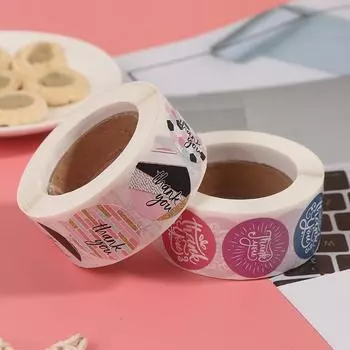 500 шт. модная наклейка «спасибо», подарочная наклейка, этикетка, скрапбукинг, наклейка