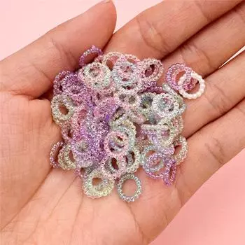 500 шт., модный выдолбленный материал, нашивка из АБС-пластика, ювелирные изделия «сделай сам», аксессуары, круглые кольца с имитацией жемчуга, декоративный чехол для мобильного телефона Multicolor