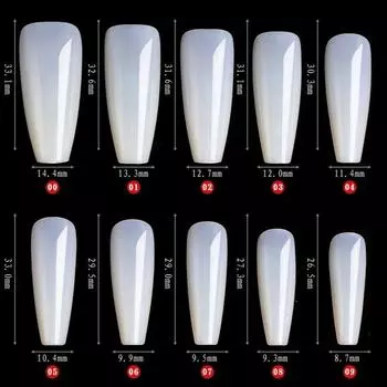 500 шт., накладные ногти, не ломающиеся, долговечные, DIY, прозрачные, длинные, с полным покрытием, накладные пальцы Clear