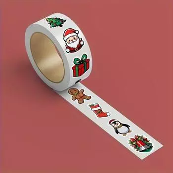 500 шт. наклеек «Рождественский снеговик» — глянцевые, с изображением животных, самоклеящиеся бумажные наклейки, одноразовые, нестандартной формы, яркие цвета, идеально подходят для подарков 500pcs/roll