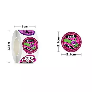 500 шт. наклейка на тыкву на Хэллоуин, этикетка для упаковки конфет и печенья, декоративная наклейка для упаковки подарков на Хэллоуин