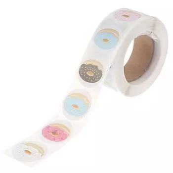 500 шт. наклейки для пончиков 8 дизайнов вкусные этикетки для выпечки торта хлеба наклейки