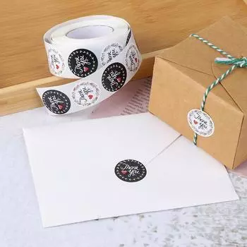 500 шт. Наклейки с благодарностью, этикетки-запечатки, конверты для скрапбукинга, наклейки-запечатки