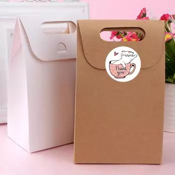 500 шт. наклейки с надписью «Спасибо» для кошек, круглые самоклеящиеся этикетки для украшения подарков