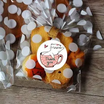 500 шт. наклейки с надписью «Спасибо» для кошек, круглые самоклеящиеся этикетки для украшения подарков 500pcs