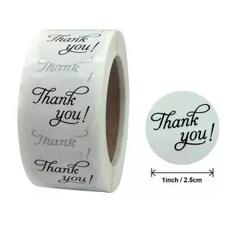 500 шт. Наклейки «Спасибо» Печать Этикетка Ручной Работы Упаковочные Пакеты Для Выпечки Украшения 500pcs
