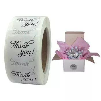 500 шт. Наклейки «Спасибо» Печать Этикетка Ручной Работы Упаковочные Пакеты Для Выпечки Украшения