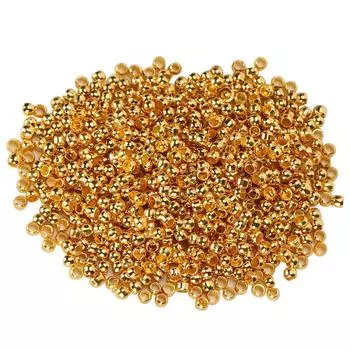 500 шт. обжимные бусины круглые разделители свободные стопоры терминаторы наконечники для ожерелья браслет или золотой