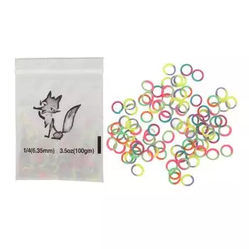 500 шт. ортодонтические резинки портативные зубы эластичные резинки для брекетов Pet Beauty 6.35 мм разноцветный