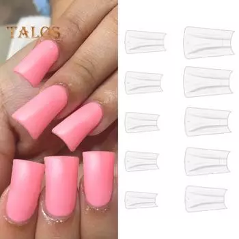 500 шт./пакет, пресс для ногтей, долговечное украшение для ногтей, плотная посадка, красивые замачиваемые накладные ногти, художественные советы, принадлежности для маникюрного салона естественный
