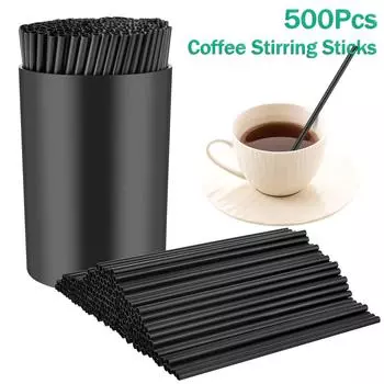 500 шт. палочек для размешивания кофе, 13 см соломинки, одноразовые пластиковые палочки для размешивания напитков, миксеры для коктейлей, для кофейных принадлежностей бариста